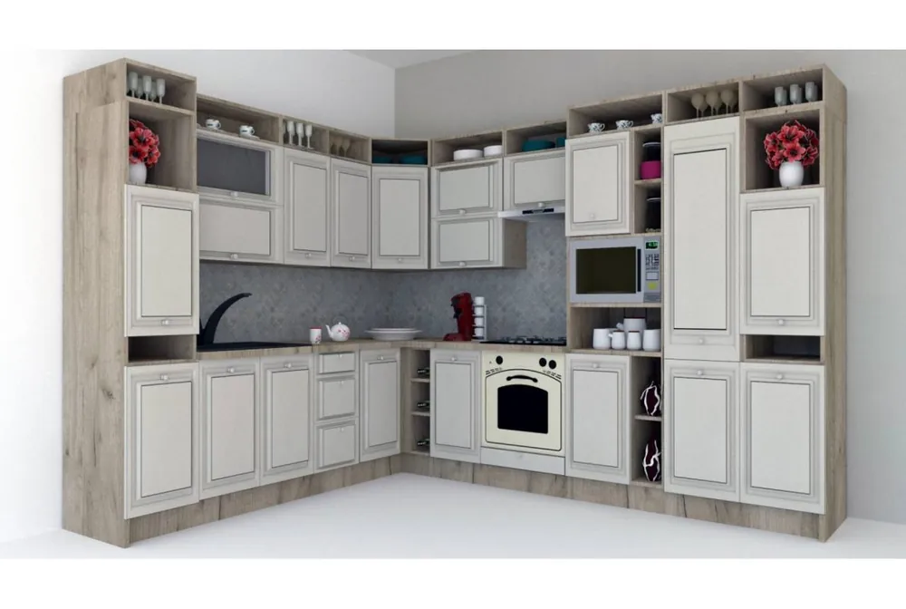 Bestseller Bucatarie de Colt LEEA ART CORNER FRONT MDF ALAMO 260-320 DR. K002 / decor 102
