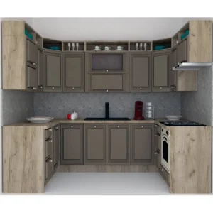 Vezi acum Bucatarie de Colt LEEA ART U FRONT MDF PORTAL 160-280-160 K002 / decor 200