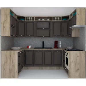 Vezi acum Bucatarie de Colt LEEA ART U FRONT MDF ELBA 160-280-160 K002 / decor 218