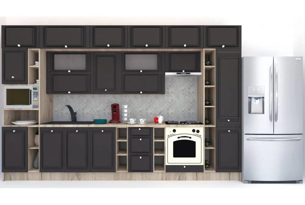 Ofertă de sezon Bucatarie LEEA BEAUTY NEW 380 FRONT MDF ALAMO K002 / decor 258