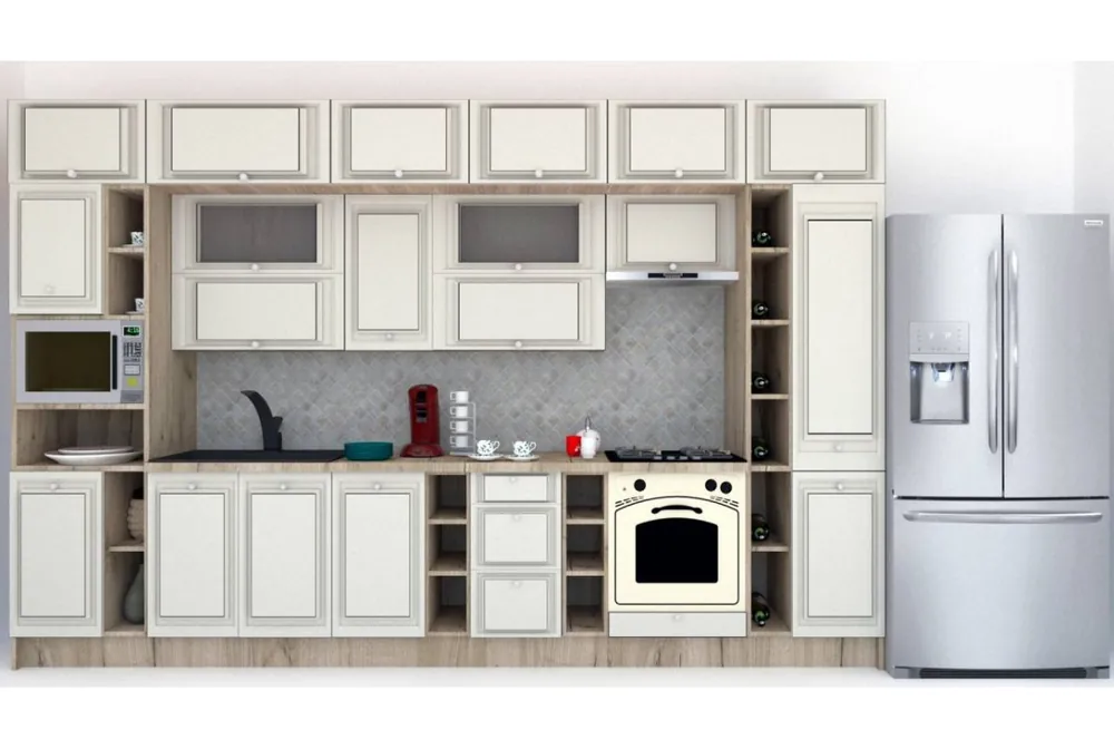 Bucatarie LEEA BEAUTY NEW 380 FRONT MDF PARMA K002 / decor 102 Ofertă limitată