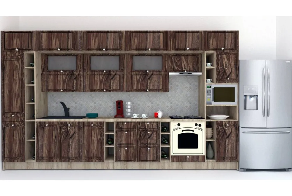 Bucatarie LEEA BEAUTY NEW 420 FRONT MDF STILE K002 / decor 264 Ofertă de sezon
