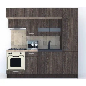 Bucatarie BIGMAR 230 A Wenge / Decor 7648 Premium