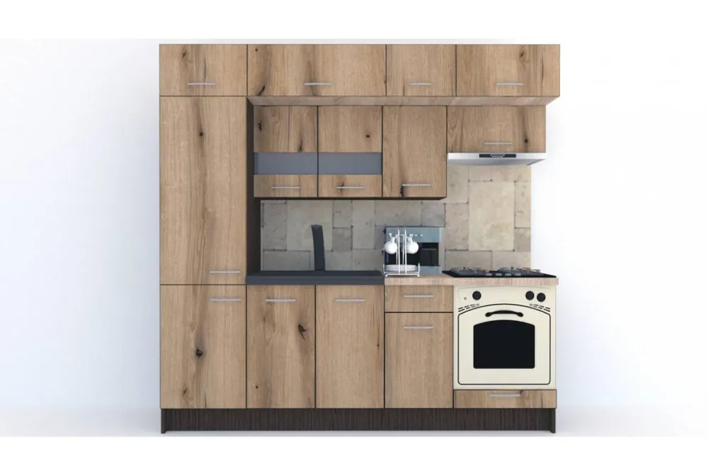 Bucatarie BIGMAR 230 B Wenge / Decor K365 Reduceri