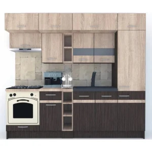 Bucatarie BIGMAR 250 A Wenge / Stejar Sonoma Preț mic