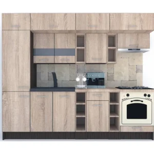 Bucatarie BIGMAR 270 B Wenge / Decor 3025 Livrare rapidă