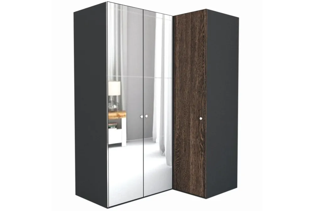 Dulap de Colt LEX Model B 170-117-218 GRI/OGLINDA/DECOR 7648 Nu rata