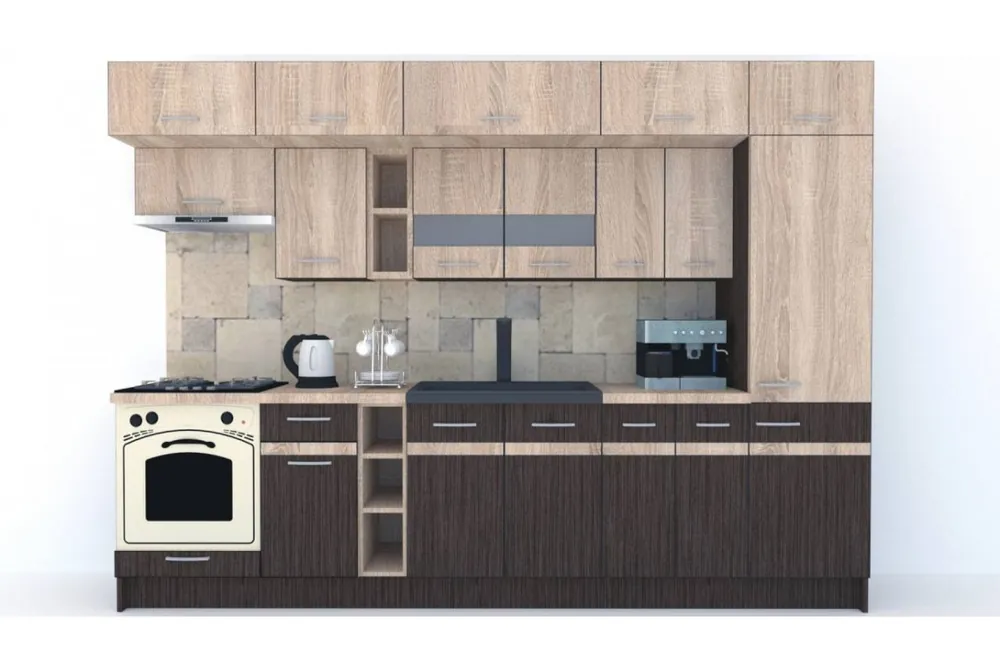 Bucatarie BIGMAR 310 A Wenge / Stejar Sonoma Retur gratuit