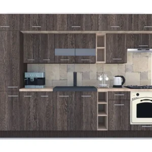 Bucatarie BIGMAR 310 B Wenge / Decor 7648 Ofertă specială
