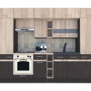Bucatarie BIGMAR 300 Wenge / Stejar Sonoma Chilipir