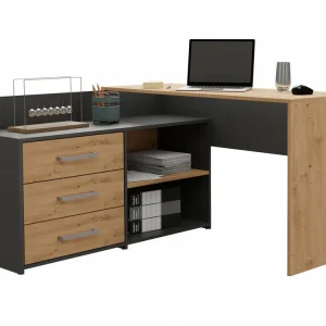 Birou de colt Mandeville 131 (Antracit + Stejar artizan) Comandă acum