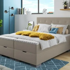 Cumpără acum Pat dublu Boxspring 160/200 , bej inchis
