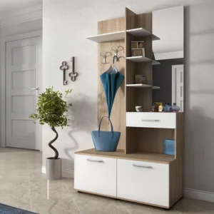 Cuier  , stejar sonoma + shagreen alb Preț mic