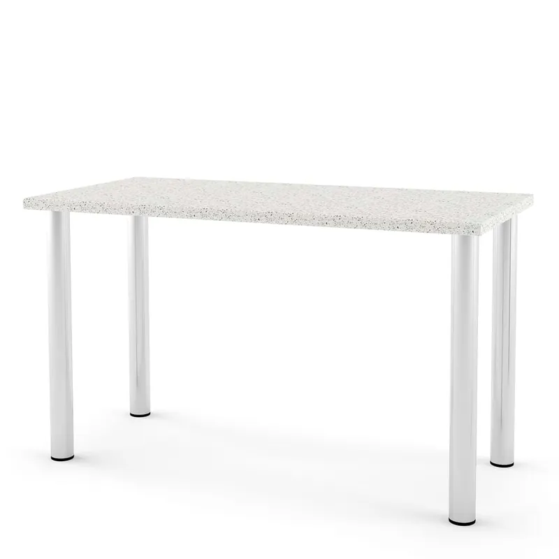 Masa bucatarie DOMINO 122x60, picioare metalice rotunde Inox, blat termic 3 Mozaic F39 Reducere extra