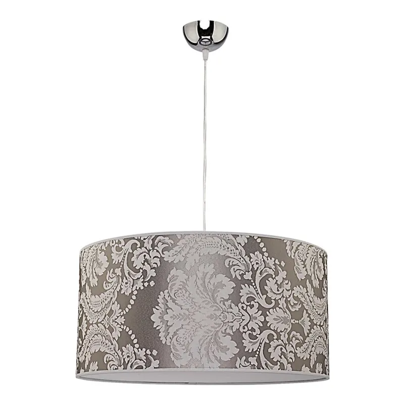 Plată securizată Lustră pe cablu Duolla ALTO 1xE27/40W/230V d. 45 cm argintiu