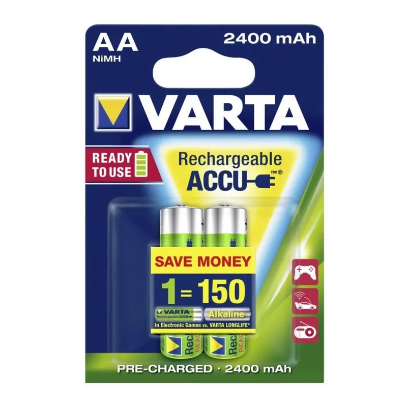 Plată sigură Varta 56706 - 2 bucăți Baterii reîncărcabile ACCU AA NiMH/2100mAh/1,2V
