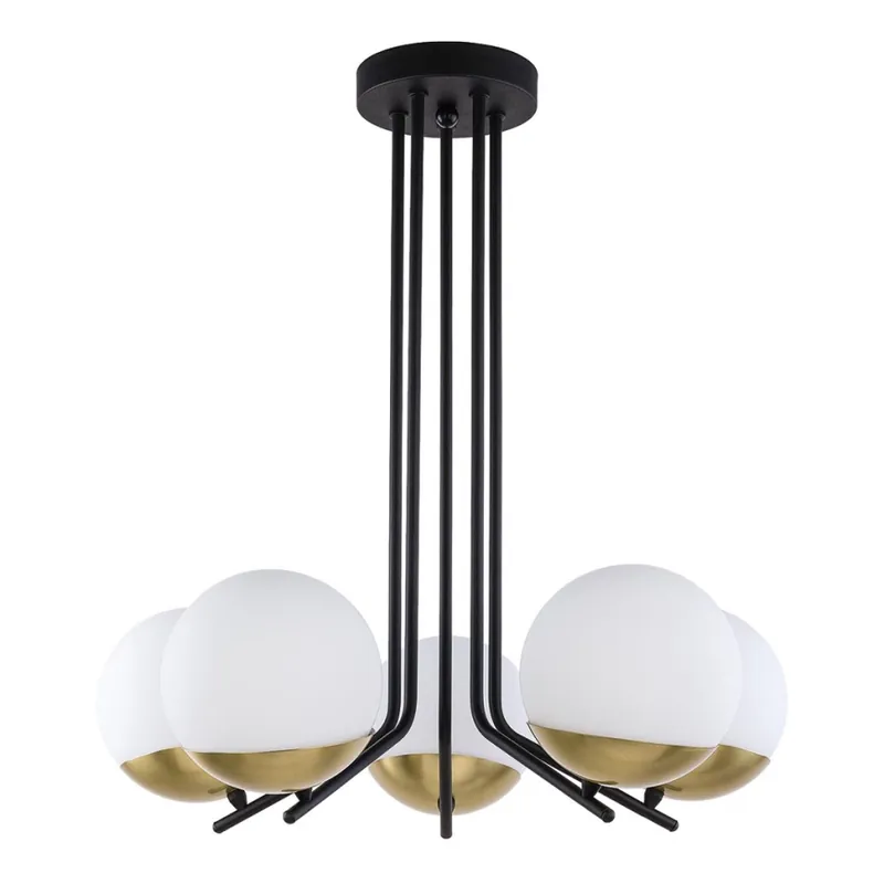 Livrare rapidă Jupiter 1720 - Lustră pe tijă SANTA 5xE14/40W/230V alamă