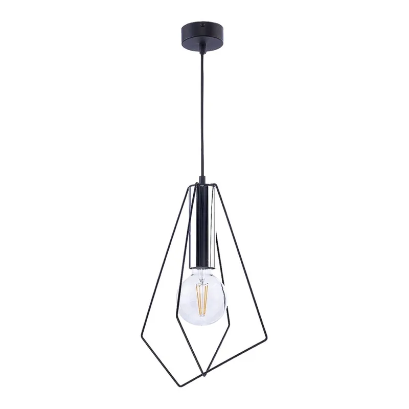 Jupiter 1661 - Lustră pe cablu KAIR 1xE27/60W/230V negru/crom Comandă acum