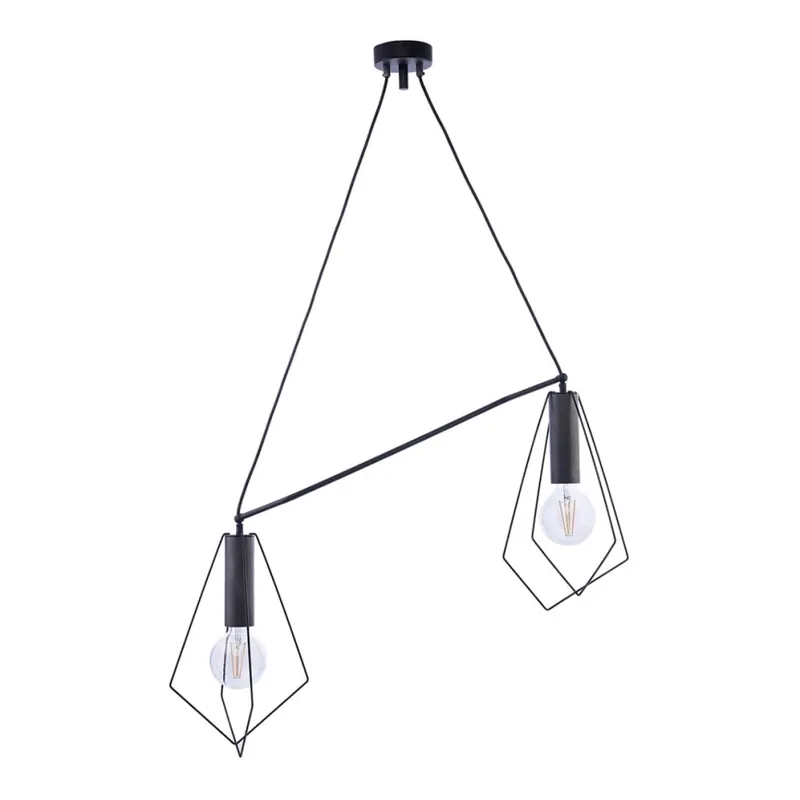 Reduceri Jupiter 1645 - Lustră pe cablu KAIR 2xE27/60W/230V negru/grafit