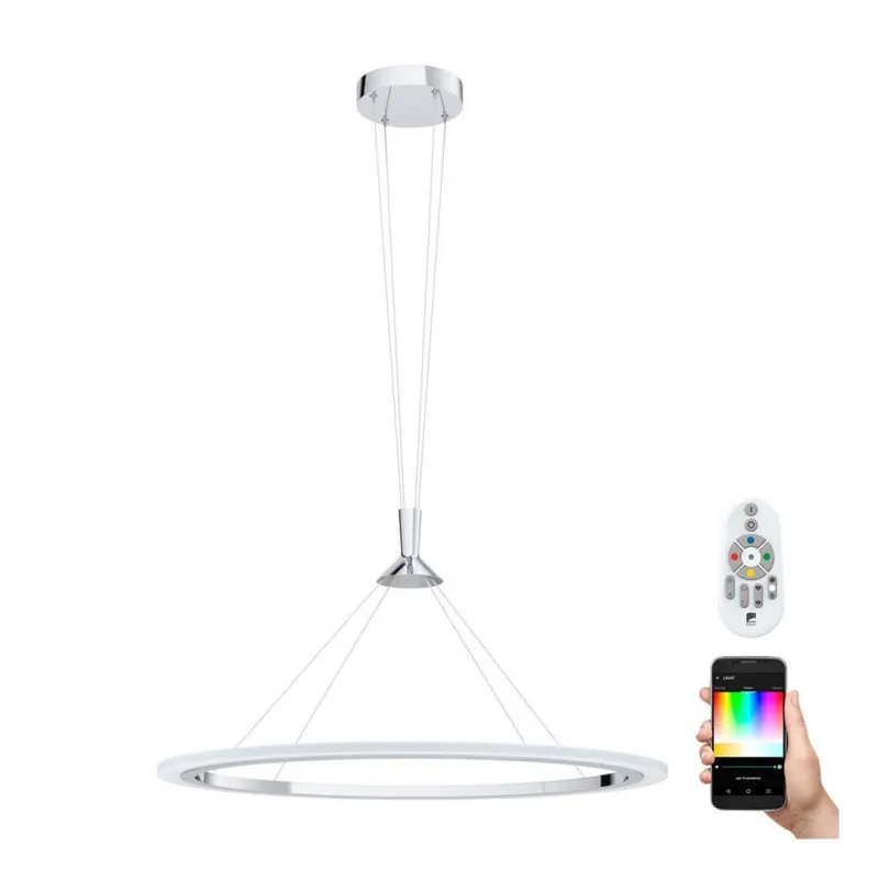 Reducere specială Eglo 98427 - Lustra LED RGB reglabilă pe cablu HORNITOS-C LED/37W/230V + telecomandă