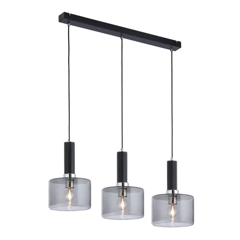 Cumpără online Jupiter 1860 - VA3 - Lustră pe cablu VANES 3xE27/60W/230V argintiu/negru