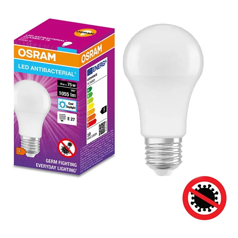 Bec LED antibacterian A60 E27/10W/230V 6500K Osram Cumpără online