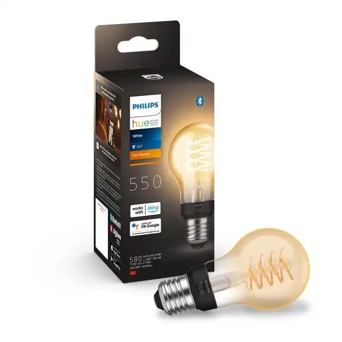 Bec LED dimabil Philips Hue WHITE FILAMENT A60 E27/7W/230V 2100K Calitate înaltă