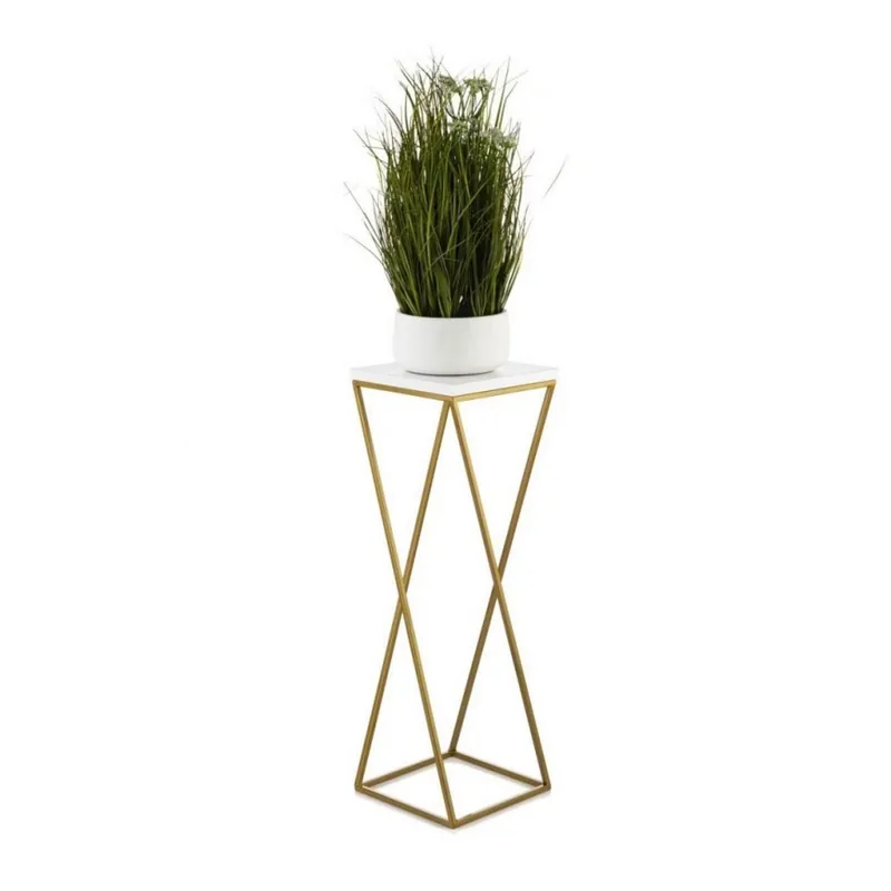 Suport pentru flori LOFT 70x24 cm auriu/alb Reducere specială