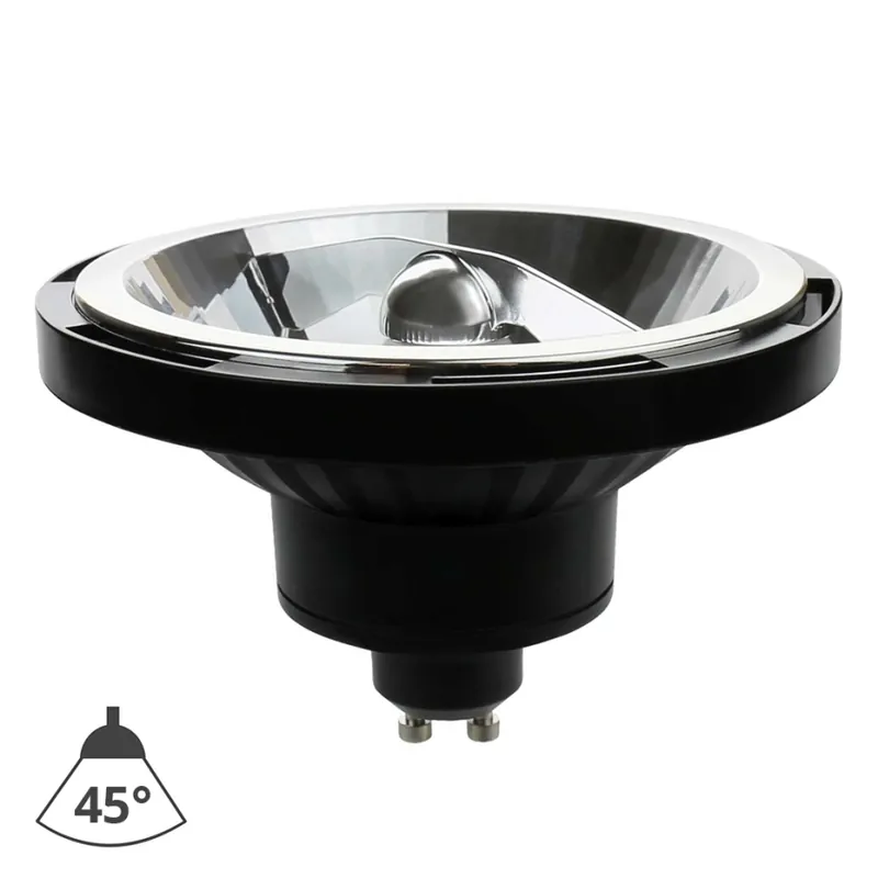 Bec LED AR111 GU10/12W/230V 3000K negru 45° Chilipir