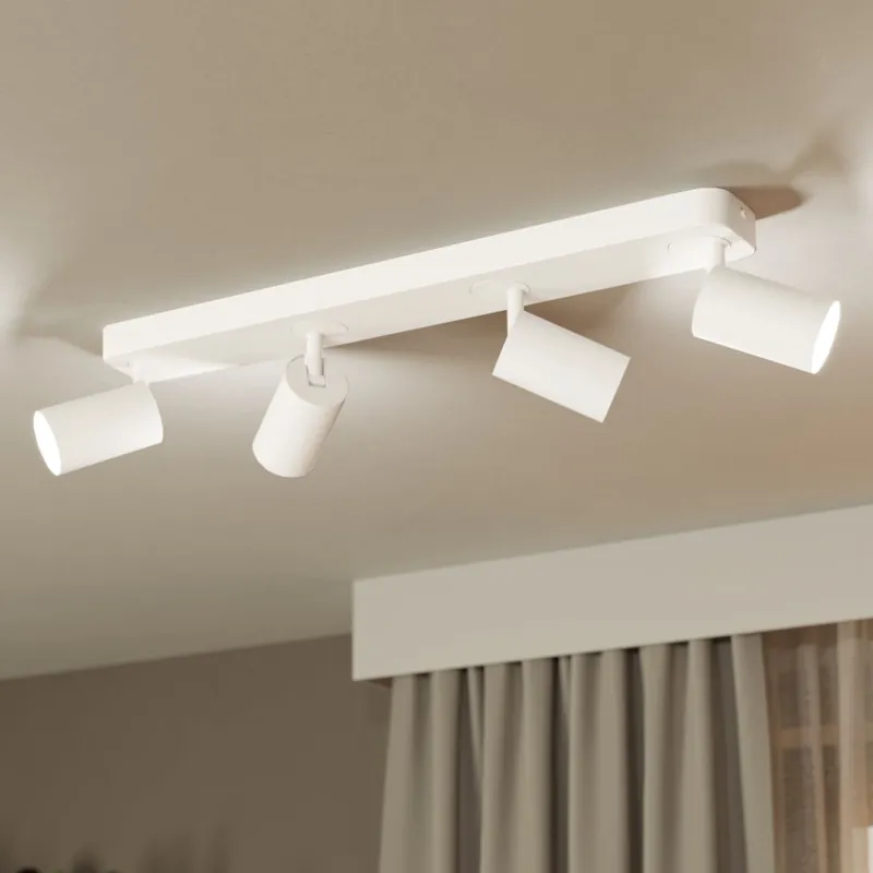 Spot LED RGBW dimabil 4xGU10/4,9W/230V alb Eglo Expediere rapidă