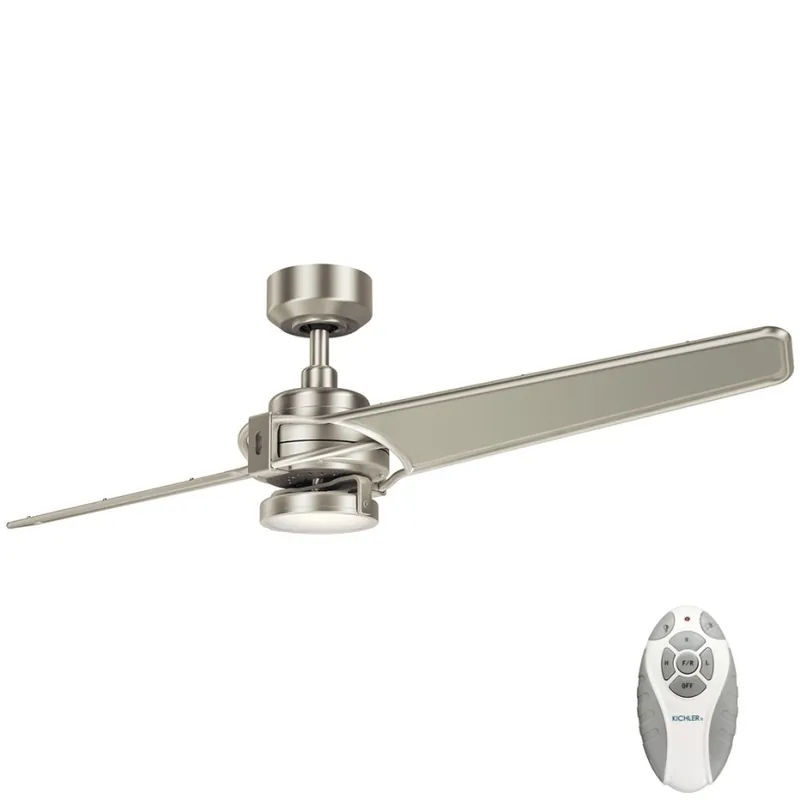 Super ofertă Ventilator LED dimabil de tavan Kichler XETY LED/10W/230V crom/argintiu + telecomandă