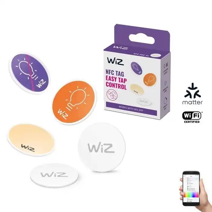 Etichetă NFC autoadezivă pentru controlarea iluminatului 4 buc. WiZ Cumpără acum
