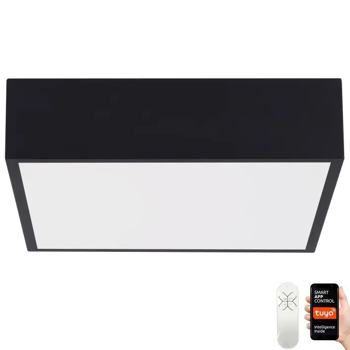 Cel mai vândut Plafonieră LED dimabilă Immax NEO 07237L CANTO LED/22W/230V negru Tuya + telecomandă