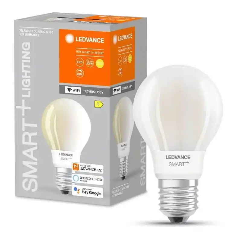 Bec LED dimabil Ledvance SMART+ FILAMENT E27/11W/230V 2700K Wi-Fi Plată sigură
