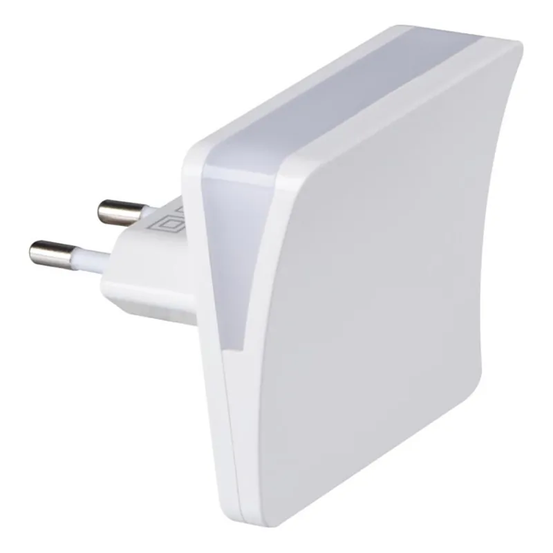 Plată sigură Corp de iluminat LED de orientare cu senzor crepuscular pentru priză Kanlux 37393 HOFI LED/0,28W/230V alb