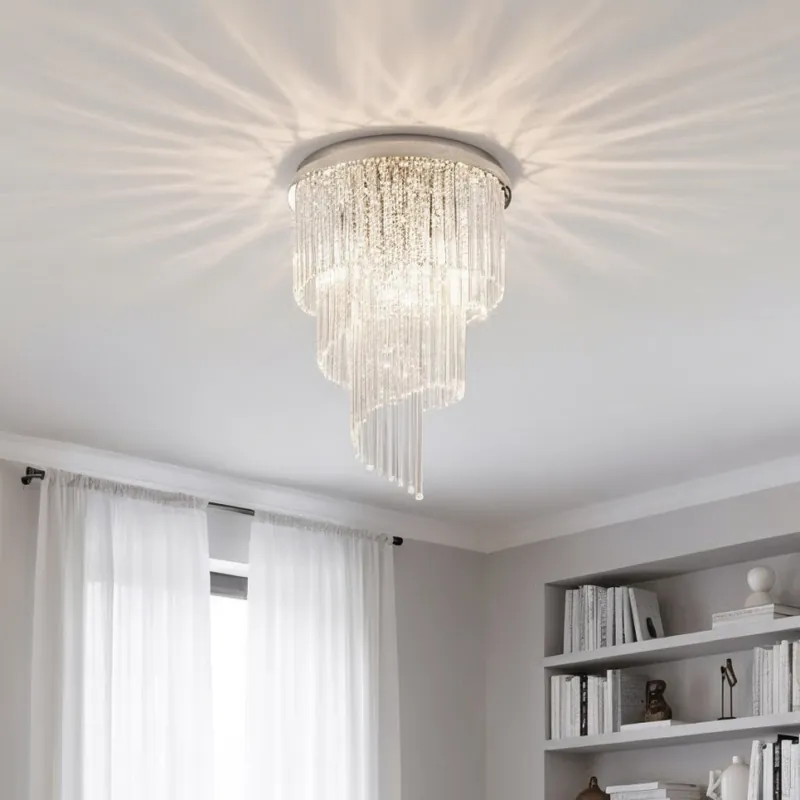 Lustră de cristal aplicată Ideal Lux CARLTON 12xE14/40W/230V crom Ieftin