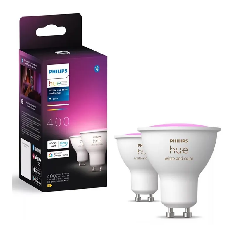 Ultima șansă SET 2x bec LED RGBW dimabil Philips Hue White And Color Ambiance GU10/4,2W/230V 2000-6500K