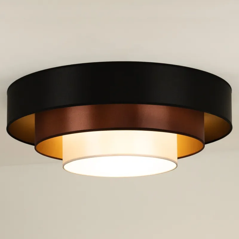 Nu rata Plafonieră LED Duolla LUNETA LED/26W/230V d. 60 cm 4000K negru/cupru/alb