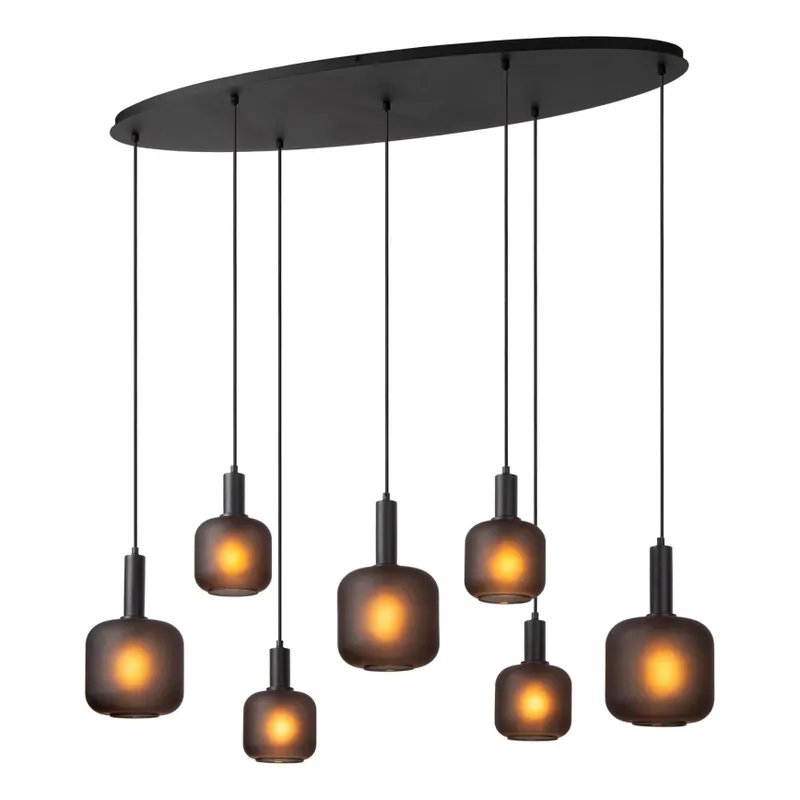 Doar azi Lustră pe cablu Lucide 45405/07/30 ELOISE 7xE27/40W/230V negru