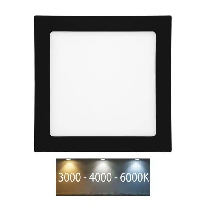 Corp de iluminat LED încastrat pentru baie RAFA LED/25W/230V 3000/4000/6000K 30x30 cm IP44 negru Disponibil imediat