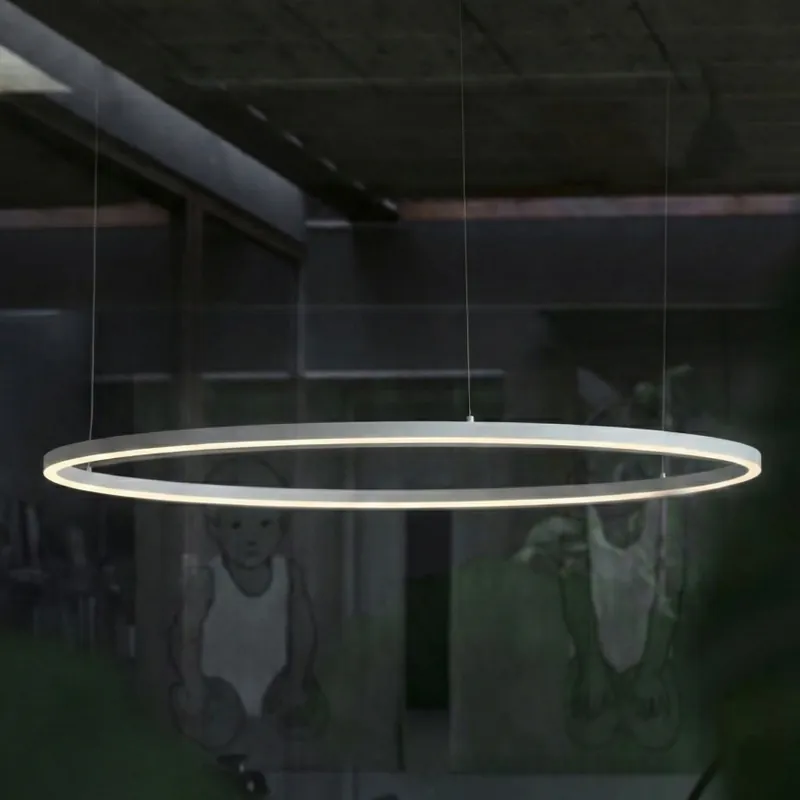 Ideal Lux - Lustră LED dimabilă suspendată pe cablu ORACLE SLIM LED/40W/230V 3000K CRI 90 diam. 70 cm albă Plată sigură