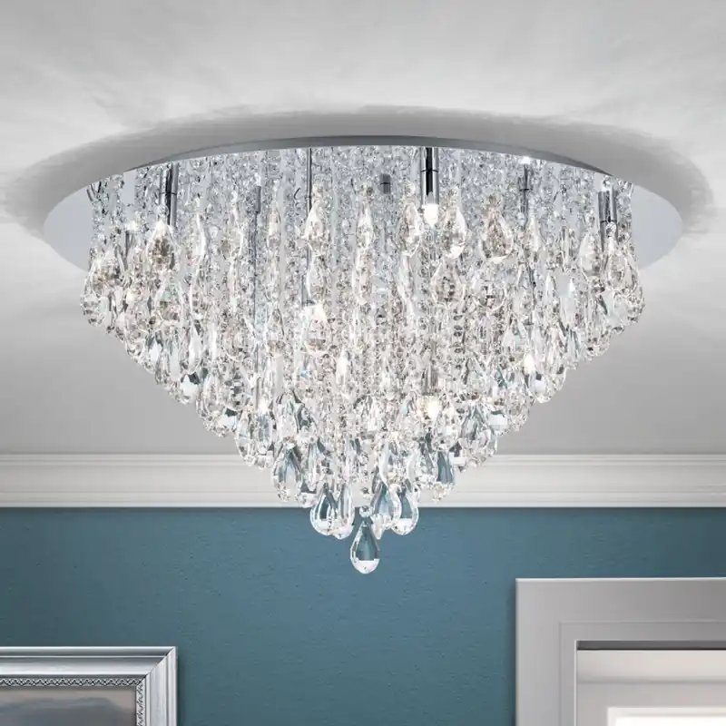 Plafonieră de cristal CELESTE 12xG9/40W/230V d. 75 cm crom lucios Mai ieftin