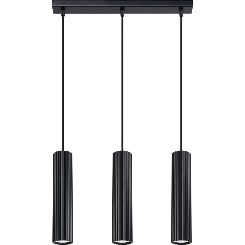 Lustră pe cablu KARBON 3xGU10/10W/230V negru Reducere extra