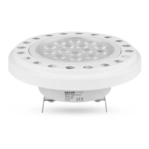 Bec LED Brilagi ECOLINE AR111 G53/12W/12V 3000K 30° alb Cel mai bun preț