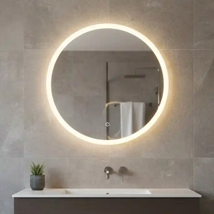 Zuma Line - Oglindă LED pentru baie, montaj pe perete, cu iluminare de fundal LED 24W, 230V, 3000/4000/6000K, Ø 60 cm, IP44 Retur gratuit