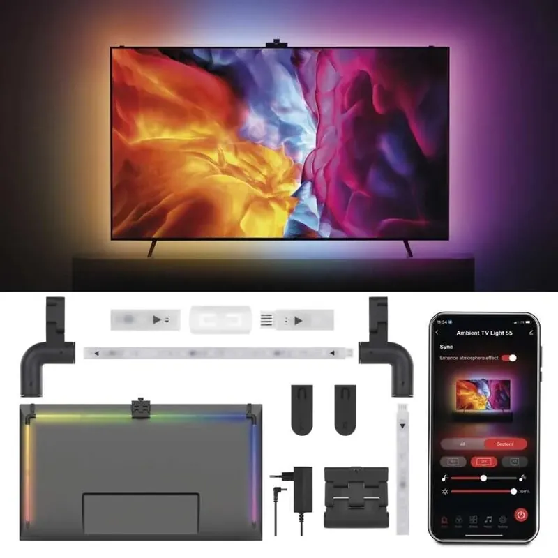Bandă LED RGBIC dimabilă pentru televizor GoSmart LED/24W/230V 55“ Preț redus