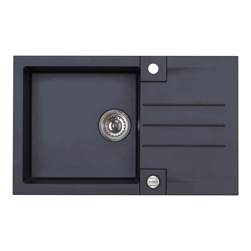 Chiuvetă de bucătărie ALVEUS 1090942 ROCK 78x48 cm negru Reduceri
