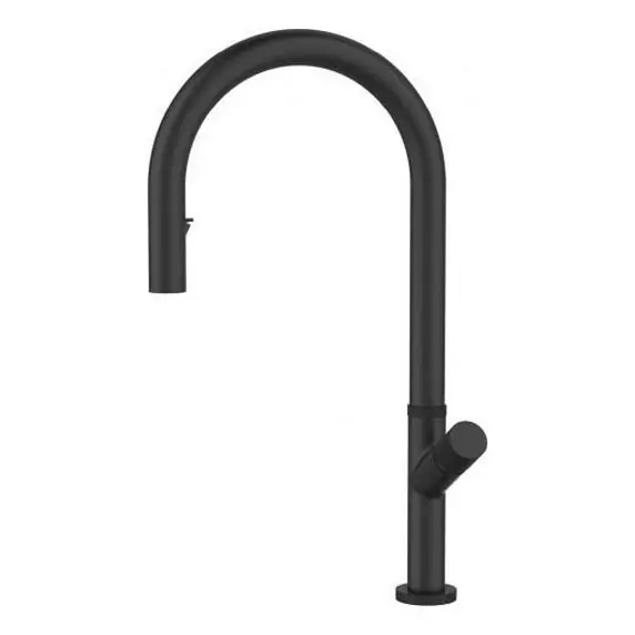 Baterie de chiuvetă cu cap de duș detașabil ALVEUS 1150908 SWAN 44,9 cm negru mat Livrare expres