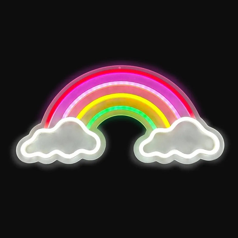 2Kids Toys - Neon decorativ de perete LED/5W/USB curcubeu cu nori Discount
