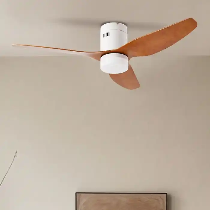 ZEVENTI - Ventilator de tavan PADUA cu LED/18W/230V 3000/4000/6000K Wi-Fi Tuya alb/maro + telecomandă Ofertă specială